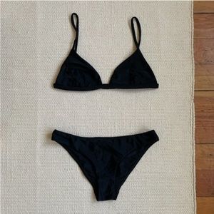 Matteau Black Triangle Bikini Top & Brief